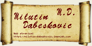 Milutin Dabesković vizit kartica
